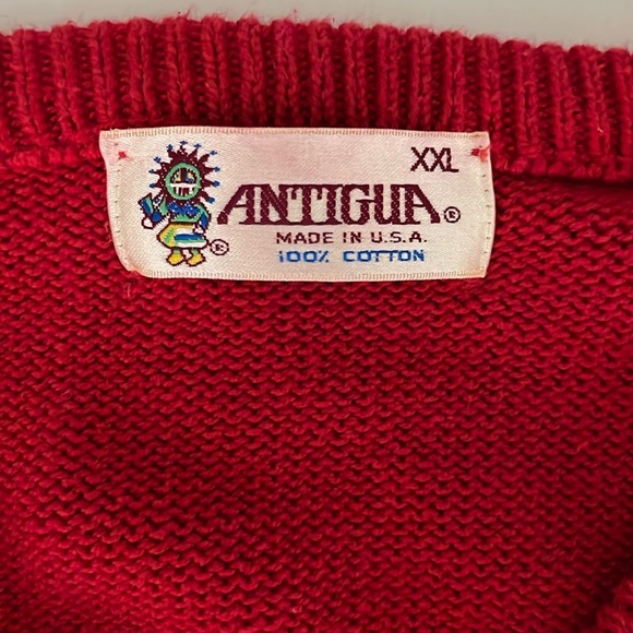 Vintage Indiana Hoosiers Basketball Bobby Knight Sweater V-Neck XXL Red - Picture 4 of 7